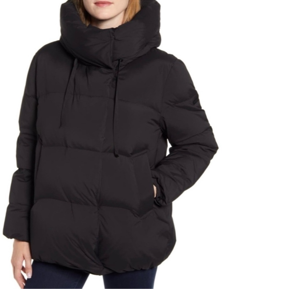 Derek Lam Black 10 Crosby Oversize Pillow Collar Coat M